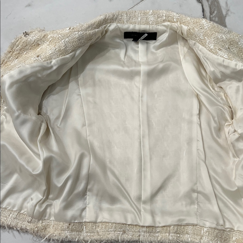 Zara Chanel Style Boucle Jacket - Picture 3 of 6